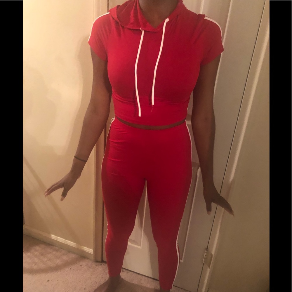 Matching Red Jumpsuit Set